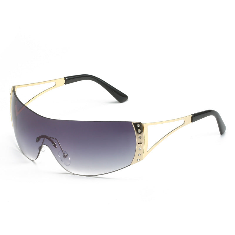 Wholesale Frameless One-piece PC Sunglasses